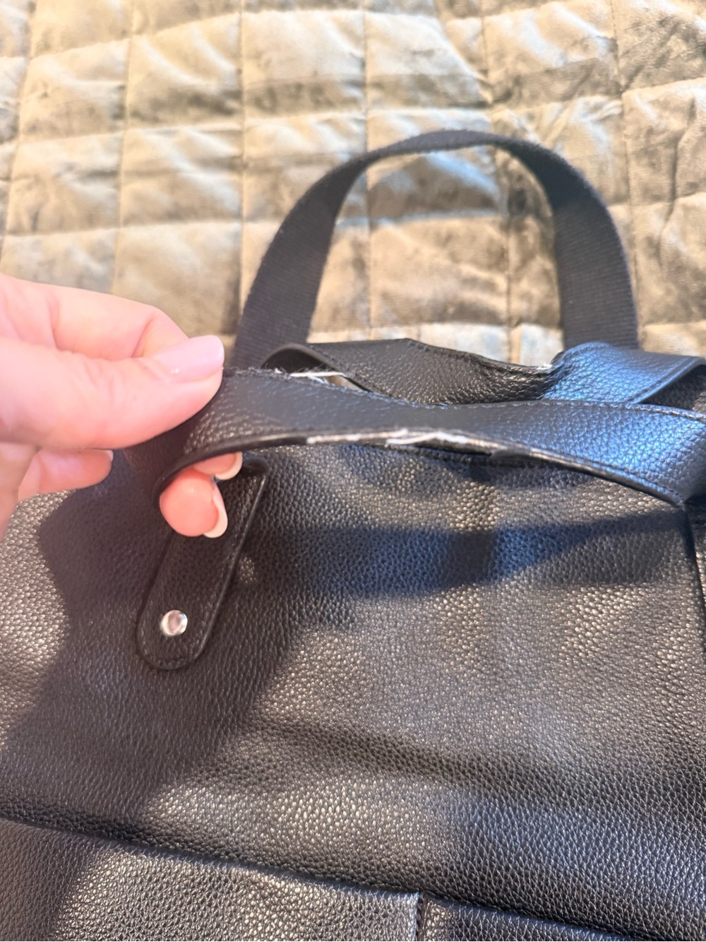 Leather diaper Bag in Dark Brown - pacapod black backpack adjustable EUC - Picture 3 of 7